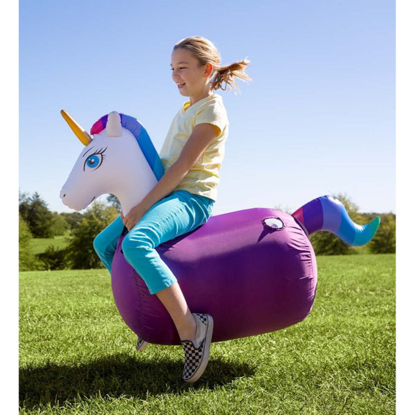 HearthSong Unicorn Hop N Go Inflatable & Reviews Wayfair